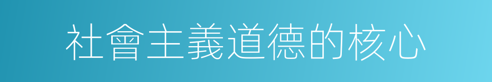 社會主義道德的核心的同義詞