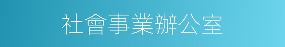 社會事業辦公室的同義詞