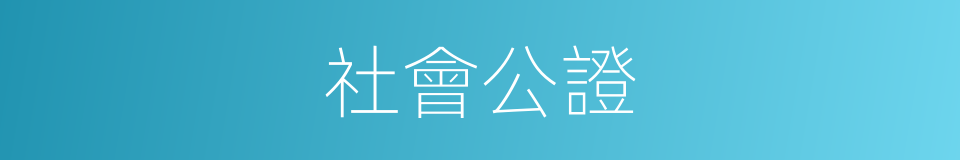 社會公證的同義詞