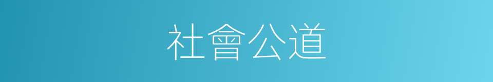 社會公道的同義詞
