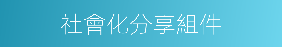 社會化分享組件的同義詞