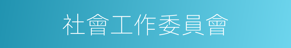 社會工作委員會的同義詞