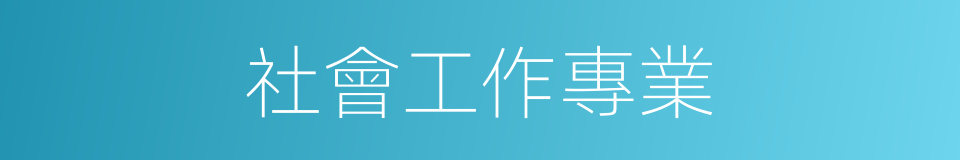 社會工作專業的同義詞