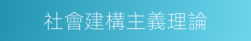 社會建構主義理論的同義詞