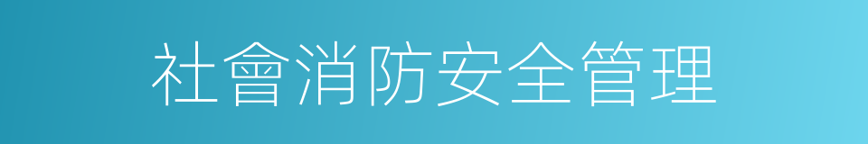 社會消防安全管理的同義詞