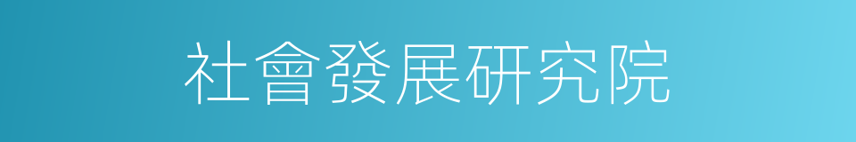 社會發展研究院的同義詞