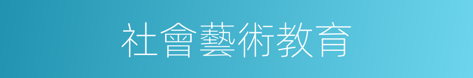 社會藝術教育的同義詞