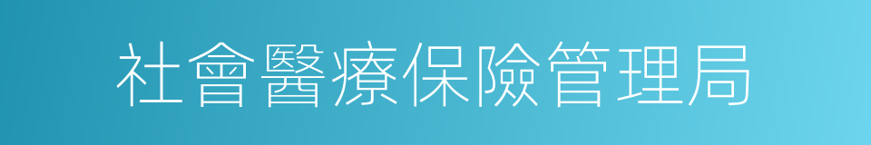 社會醫療保險管理局的同義詞