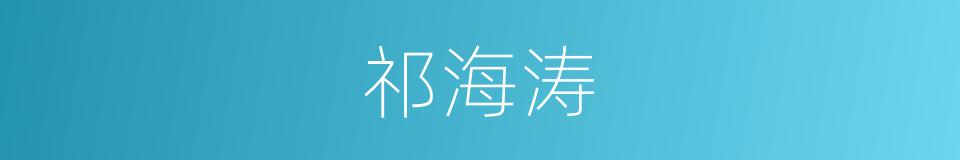 祁海涛的同义词