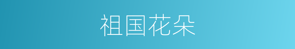 祖国花朵的同义词