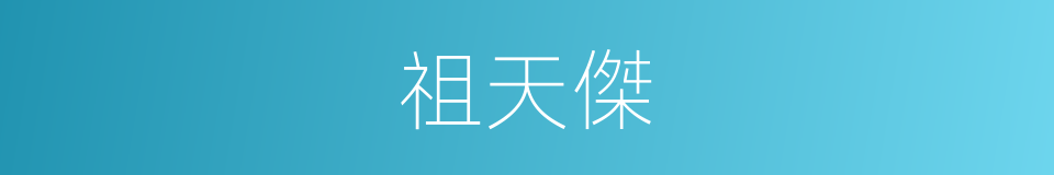 祖天傑的同義詞