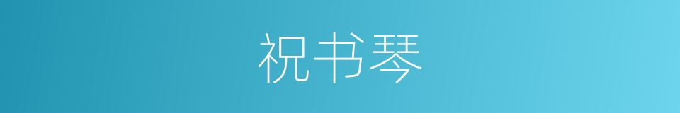 祝书琴的同义词