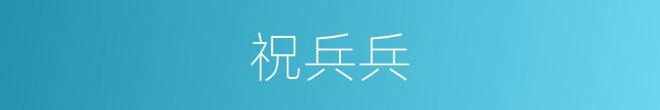 祝兵兵的同义词