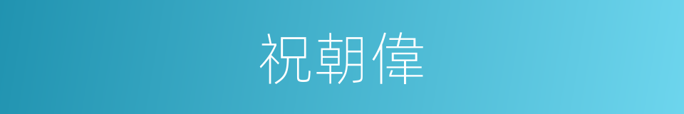 祝朝偉的同義詞