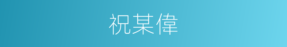 祝某偉的同義詞