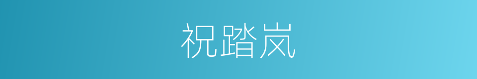 祝踏岚的同义词