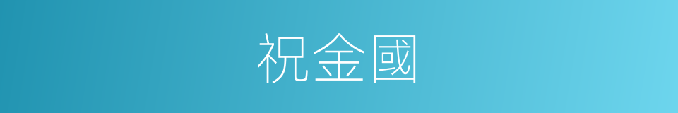 祝金國的同義詞