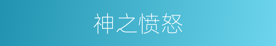 神之愤怒的同义词