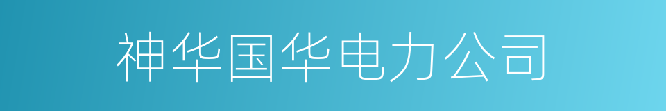 神华国华电力公司的同义词