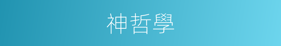 神哲學的同義詞