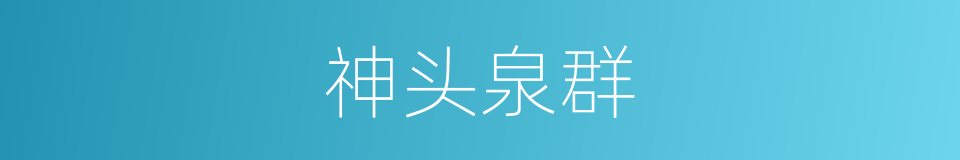 神头泉群的同义词