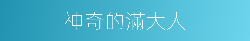 神奇的滿大人的同義詞