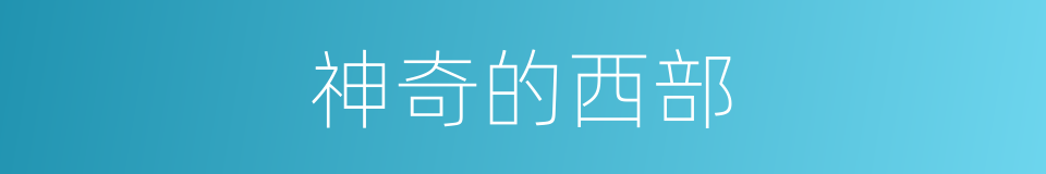 神奇的西部的同义词