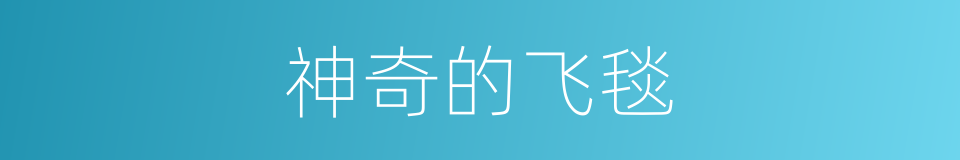 神奇的飞毯的同义词