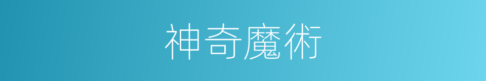 神奇魔術的同義詞