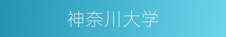 神奈川大学的同义词