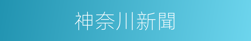 神奈川新聞的同義詞