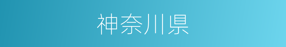 神奈川県的同义词