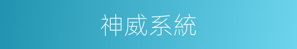 神威系統的同義詞