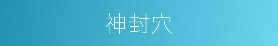 神封穴的同义词