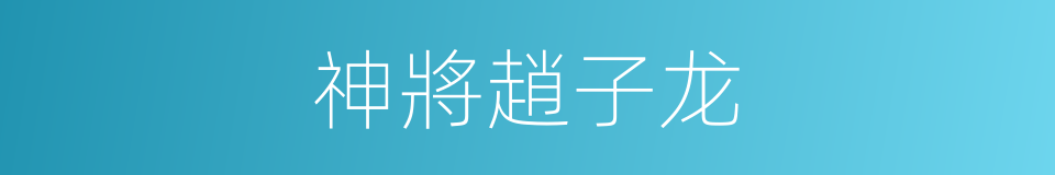 神將趙子龙的同義詞