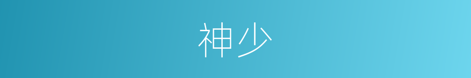 神少的同义词