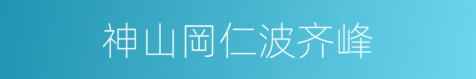 神山岡仁波齐峰的同義詞