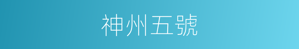神州五號的同義詞