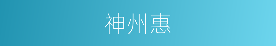 神州惠的同义词