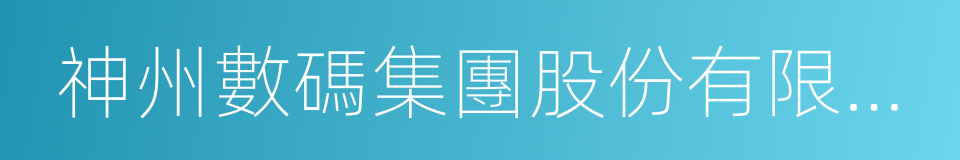 神州數碼集團股份有限公司的同義詞
