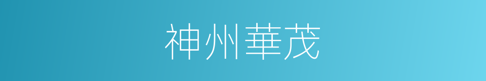 神州華茂的同義詞