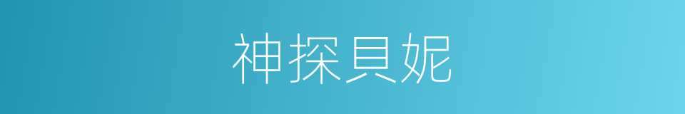 神探貝妮的同義詞