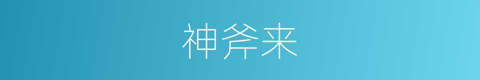 神斧来的同义词