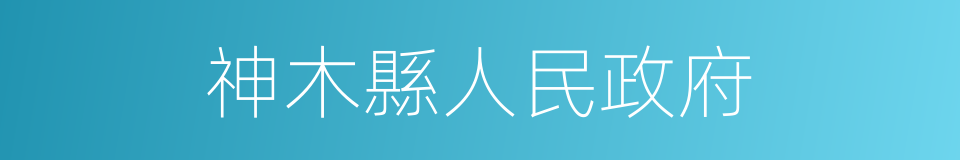 神木縣人民政府的同義詞