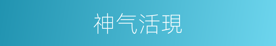 神气活現的意思