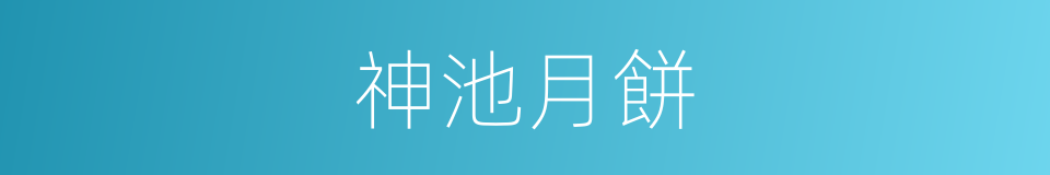 神池月餅的同義詞