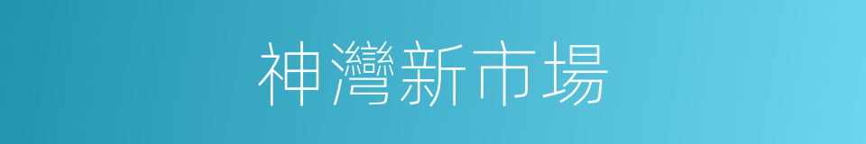 神灣新市場的同義詞