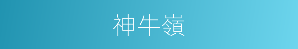 神牛嶺的同義詞