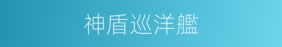 神盾巡洋艦的同義詞