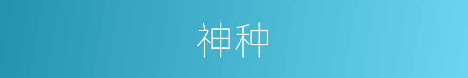 神种的同义词